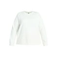 thumbnail image 5 of Terra & Sky Women's Plus Size Fleece Sweatshirt with Long Sleeves, Size 0X-5X, 5 of 5