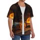 thumbnail image 2 of Balery Cozy Tree Hole Cabin Camisa Casual de Manga Corta con Botones para Hombre, Texturizada, Estilo Cubano, para Playa, Verano-3X-Large, 2 of 5