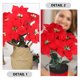 thumbnail image 4 of 4 Uds flores artificiales de Poinsettia flores de tacto Real ramos de Poinsettia con hojas, 4 of 7