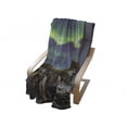 thumbnail image 4 of Aurora Borealis Soft Flannel Fleece Throw Blanket, Well Known Aurora Icelandic Trait Rocky Mountainous Area Landscape, Cozy Plush for Indoor and Outdoor Use, 70" x 90", Multicolor, by Ambesonne, 4 of 6