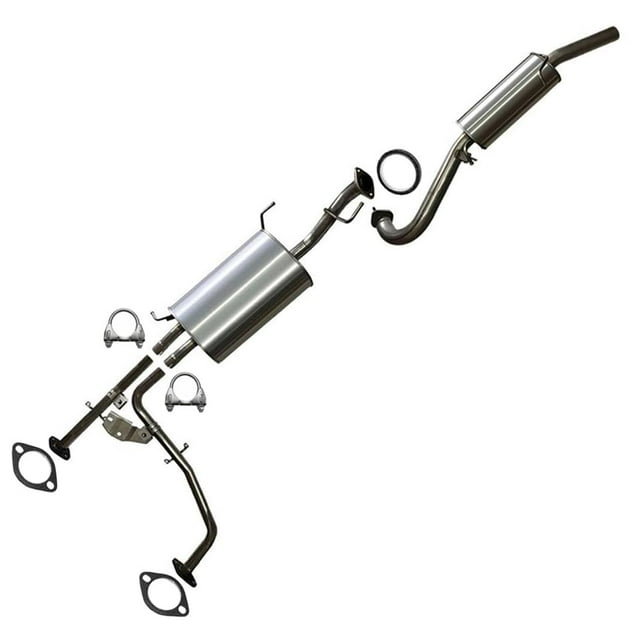 Northeastern Exhaust | Stainless Steel Center and Rear Muffler Exhaust System Kit Compatible for Infiniti Qx4 2001-2003 | Nissan Pathfinder 2001-2004 3.5L | Free Gaskets and Clamps Included