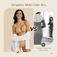 thumbnail image 5 of Niidor Women's Reusable Sticky Push-up Bra Backless Strapless Silicone Bra with Adhesive Nipple Covers, 5 of 9