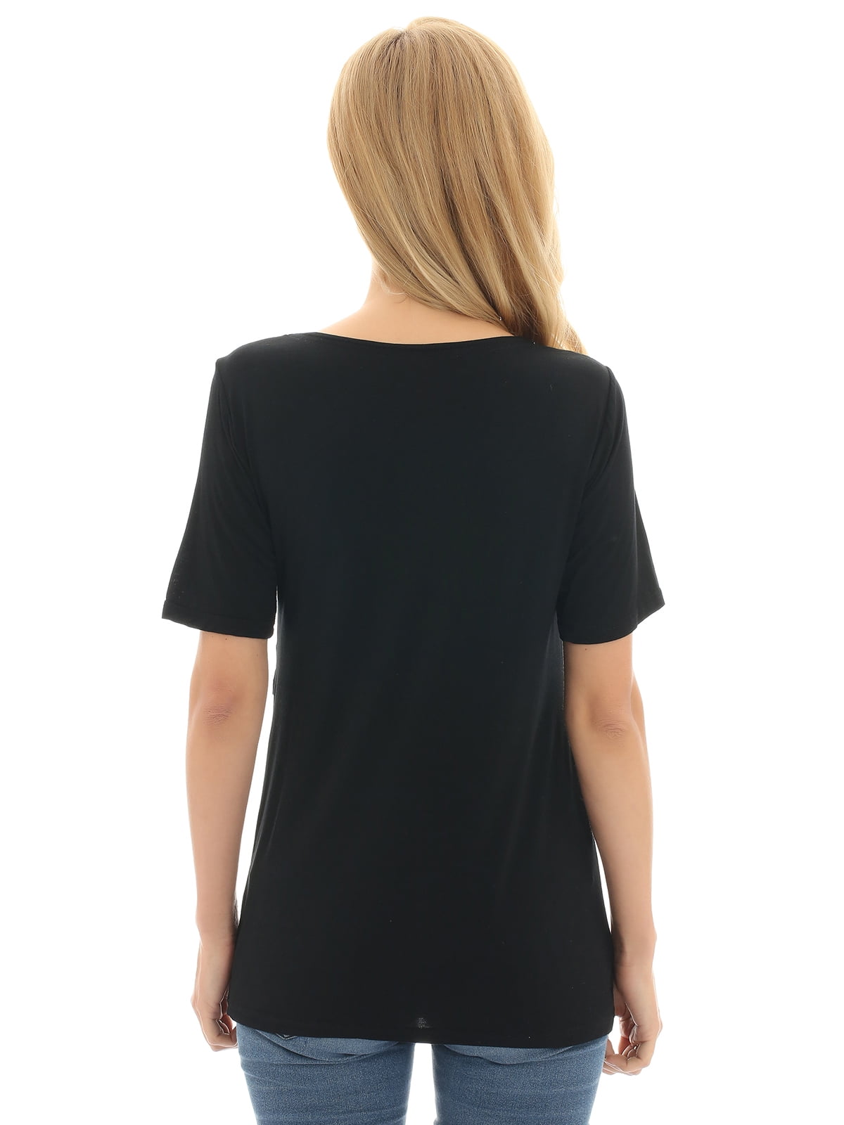 Bearsland Women's Maternity Short Sleeve Breastfeeding Nurding Tops T-Shirts 3-Pack