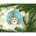 thumbnail image 2 of Christmas Tree and Longhair Creme Dachshund Ceramic Ornament, 2 of 3