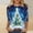 Multicolor #6, variant on Oplxuo Womens 3/4 Length Sleeve Tops Crewneck Casual Plus Size Fall Shirts Loose Fit Three Quarter Sleeve Blouses