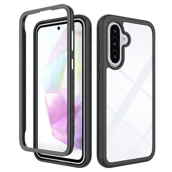 Clear Case for Samsung Galaxy S25 FE, Hybrid Silicone Durable 3-Layer [Not Yellowing][Military Grade Drop Protection] Shockproof/DropProof Protective Cover for Samsung Galaxy S25 FE,Black
