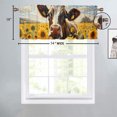 thumbnail image 4 of Funny Cow Curtains Valances for Home Decor Country Farm Animal Farmhouse Western Wildlife Sunflower Window Treatment Valance Curtains for Bathroom 54 by 18 in, 1 Panel, 4 of 6
