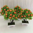 thumbnail image 2 of 23 Fruits Artificial Orange Tree Decorative Plastic Simulation Plant Bonsai for Daily Life, 2 of 7