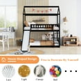 thumbnail image 3 of Bellemave Bunk Bed with Slide, Wood Twin Over Twin House Bed Frame with Ladder for Teens(Espresso), 3 of 8