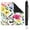 Flowers-1, variant on Floral Extra Large Non-Slip Mahjong Mat 31.5 Inch Square Rubber Game Mat with Noise Dampening Features for Playing Cards, Tiles & Board Games