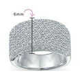 thumbnail image 4 of Bling Jewelry Womens Micro Pave Cubic Zirconia Cocktail Statement Ring Rose Gold Sterling Silver Band, 4 of 7