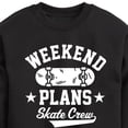 thumbnail image 3 of Instant Message - Skateboarding - Weekend Plans Skate Crew - Toddler & Youth Fleece Sweatshirt, 3 of 6