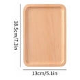 thumbnail image 3 of Oleegame 2PC Stainless Steel Cutlery Set Wooden Tray Rectangular Japanese Household Water Cup Tea Plate Dinner Plate Wooden Fruit Cake Pizza Plate Yellow, 3 of 7