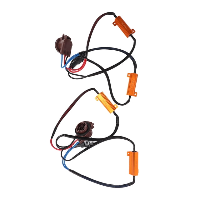 2Pcs LED Resistor Double Resistance Single Wire 50W Medium Power Accurate Decoding LED Load Resistors Adapter