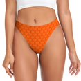 thumbnail image 1 of Balery Orange Scales Tangas de Algodón para Mujer con Estampado – Ropa Interior Sexy, Transpirable, G-string-XX-Large, 1 of 1