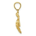 thumbnail image 2 of 14K Yellow Gold Charm Pendant Themed Open Back Textured 23 mm 12.5, 2 of 4