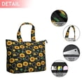 thumbnail image 2 of Black Geometric Sunflower Pattern Travel Tote Bags for Women Carry On,Large Weekender Bags for Women Travel,Multi Functional Duffle Bag for Work,Shopping,Sports, 2 of 5