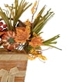 thumbnail image 2 of Northlight Maple Leaves and Pumpkin Artificial Fall Harvest Hanging Wall Basket with Bow - 19", 2 of 3