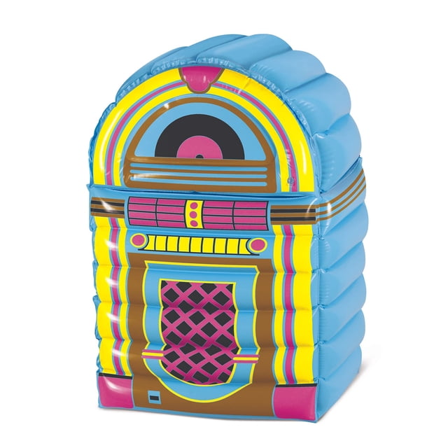 Hielera inflable con capacidad para 72 latas, estilo Beistle, estilo años 50