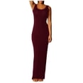 thumbnail image 1 of Birdeem Robes pour Femmes Robe Longue Élégante Aguichant Sans Manches Couleur Unie Mode, 1 of 12