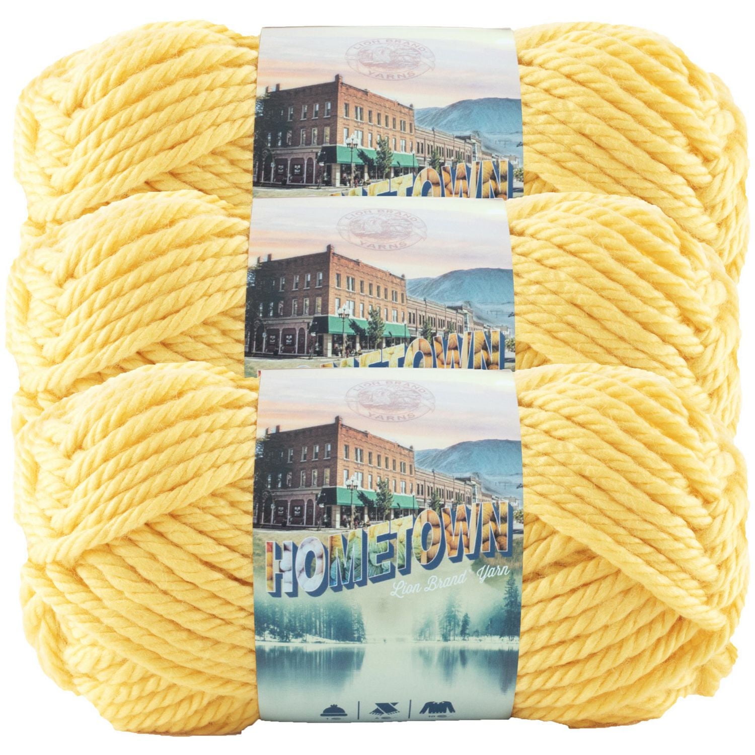 Lion Brand Hometown® Yarn  #6 Super Bulky/ Chunky Yarn 142g/74 m 3-Pack
