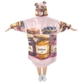 thumbnail image 2 of FORMRS Wearable Blanket Hoodie with Sleeves for Kids Cozy Flannel Sweatshirt, Watercolor Jam, 2 of 7