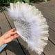 thumbnail image 5 of 1Pcs 1920 S Masquerade Fan Wedding Fans For Guests Folding Silk Fan Bridal Dancing Fan Wedding Plumage Fan Embroidered Fan Retro Hand Fan Decorative Fan Plastic Makeup Girl Lace, 5 of 5