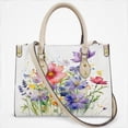 thumbnail image 2 of Watercolor Wildflowers Spring Summer (12) Cross Body Bags For Women Small Leather Female Handbags Fashion Top-Handle Totes, 2 of 4