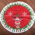thumbnail image 2 of 78 cm árboles de Navidad falda redonda Base piso alfombra cubierta adorno de Navidad decoración (alce) BR  Rojo Verde, 2 of 5