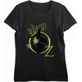 thumbnail image 3 of Wizard Of Oz Wicked Witch Logo  Women's Black Crew Neck Short Sleeve Crop Tee-Medium, 3 of 4