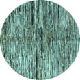 thumbnail image 1 of Ahgly Company Indoor Round Oriental Light Blue Modern Area Rugs, 3' Round, 1 of 4