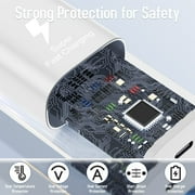 شاحن هاتف أندرويد من النوع C، شاحن حائط USB C بقوة 25 وات، شحن فائق السرعة مع كابل شاحن USBC إلى C بطول 6 أقدام، متوافق مع Samsung Galaxy S22/S22 Ultra/S21 Ultra/S20 Ultra/Note، عبوة من 20 قطعة