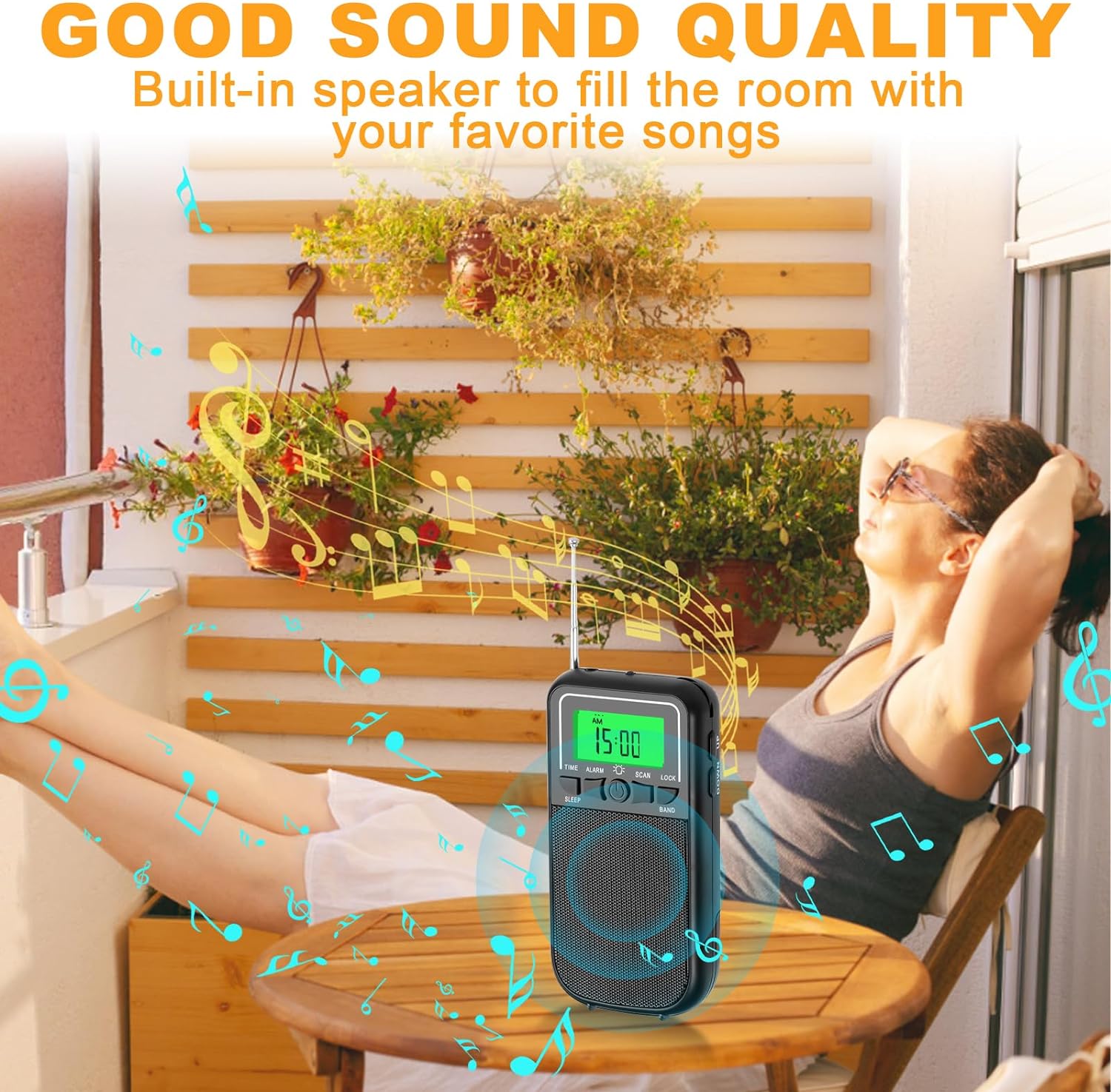 AM FM SW Portable Radio, with Best Reception, Long Battery Life, with LED Flashlight, Emergency Pocket Walkman Radio for Indoor, Outdoor,Walk,Jogging,Gym,Camping
