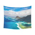 thumbnail image 2 of CADecor Aerial View Of Le Morne Brabant Peninsula Home Decor Tapestry Wall Art Wall Tapestry 60x80 Inches, 2 of 2