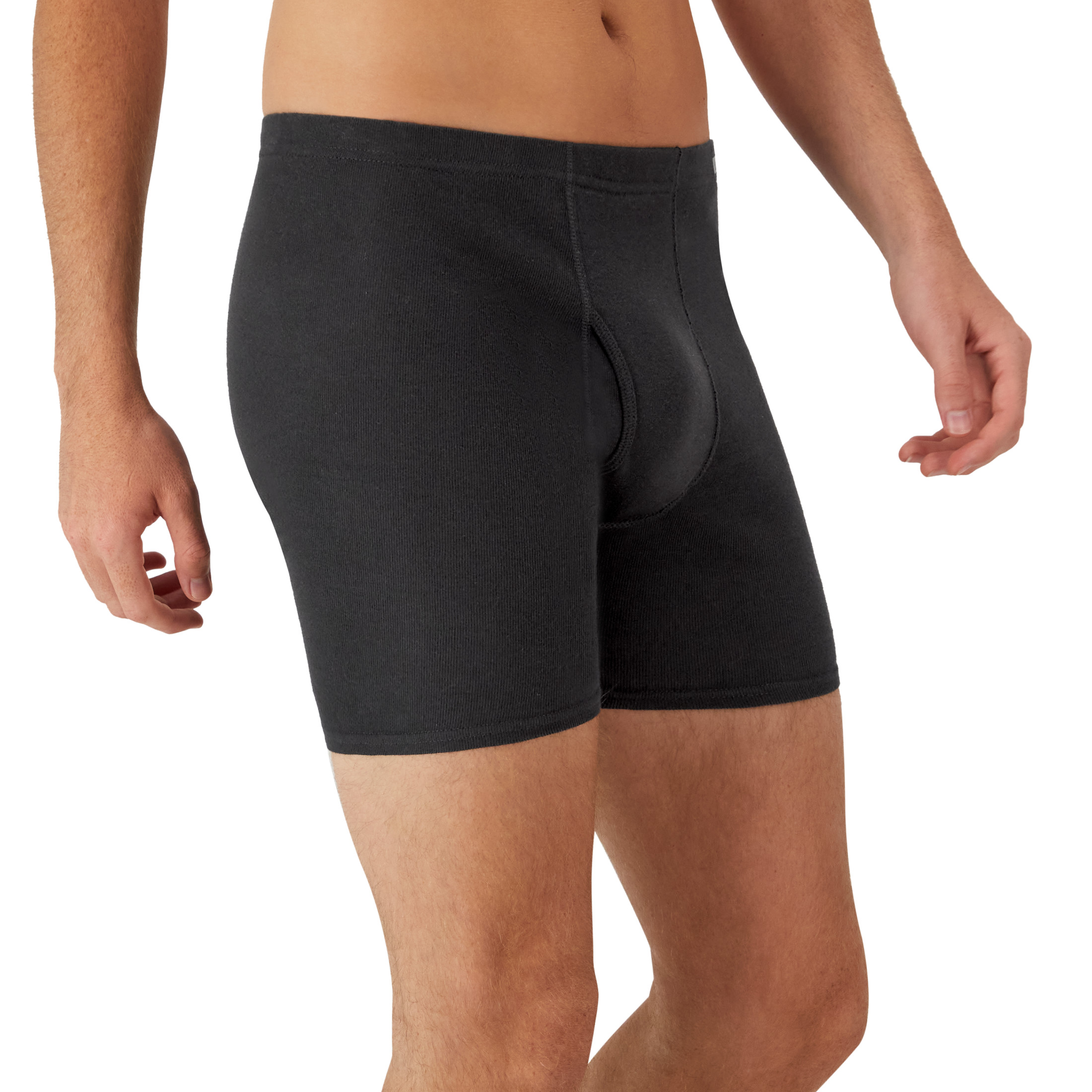 Hanes Men's ComfortSoft Boxer Brief, Black/Gray, 3-Pack photo 4