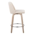 thumbnail image 5 of LumiSource White Toriano 26" Fixed-Height Counter Stool - Set of 2, 5 of 6