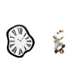 thumbnail image 1 of Reloj de pared con números , figura de , escultura, adorno de mesa, resina acrílica, ideal para el hogar, dormitorio, oficina, escritorio, 1 of 8