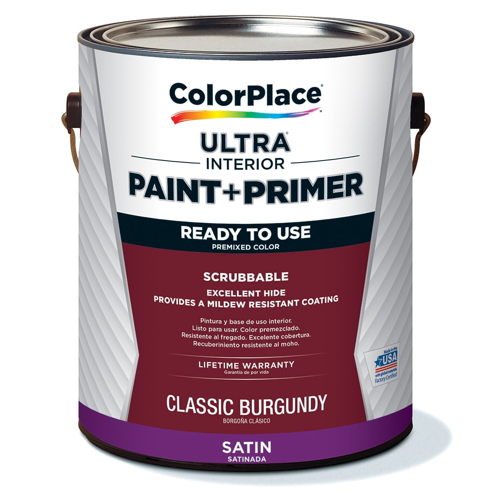 ColorPlace ULTRA Interior Paint & Primer, Classic Burgundy, 1 Gallon