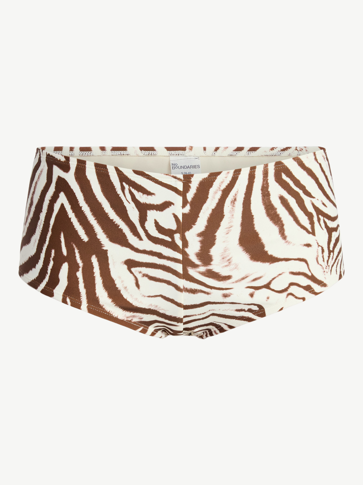 No Boundaries Zebra Print Boyshort Bikini Bottoms, Women’s XXS-XXL