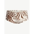thumbnail image 5 of No Boundaries Zebra Print Boyshort Bikini Bottoms, Women’s XXS-XXL, 5 of 5