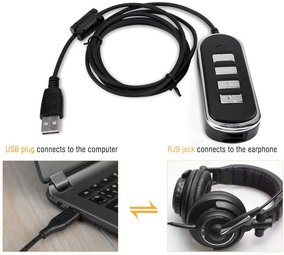 rj9 to usb adapter for headset