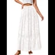 thumbnail image 2 of Falda Larga Playera Estilo Bohemio Informal de Verano 2025 para Mujer, con Encaje Bordado, Ojales, Cintura Elástica, , Escalonada, Corte A. L, 2 of 10