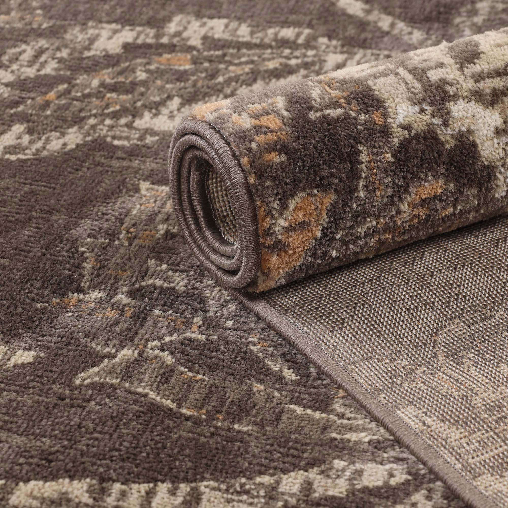 Superior Jacobean Floral Indoor Area Rug, 9' x 12', Taupe