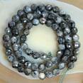 thumbnail image 2 of K-KED Faceted Natural Black Larvikite Round Beads 15" 4mm 6mm 8mm 10mm 12mm Pick Size-10 mm, 2 of 6