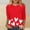 NQR19-Valentine's Day-Red, variant on VKOYWKM Womens Heart T Shirts Valentine Shirts 3/4 Sleeve Tops Love Heart Graphic Tees Holiday Crew Neck Loose Fit Valentine Shirts Tunic Tops