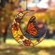 thumbnail image 3 of Luces solares mariposas flores luna decoración jardín, metal resistente, 2 niveles, para terraza, luces solares para exteriores, luces solares decorativas, luces solares de jardín\, 3 of 7