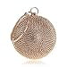 thumbnail image 3 of Tngan Ball Shape Clutch Purse Party Handbag Rhinestone Ring Handle Evening Bag Golden B, 3 of 4