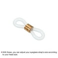 thumbnail image 4 of Uxcell Eyeglass Chain Connector Sunglasses Silicon Rubber Strap Holder Chain End Loop White Rose Gold 40 Pack, 4 of 5