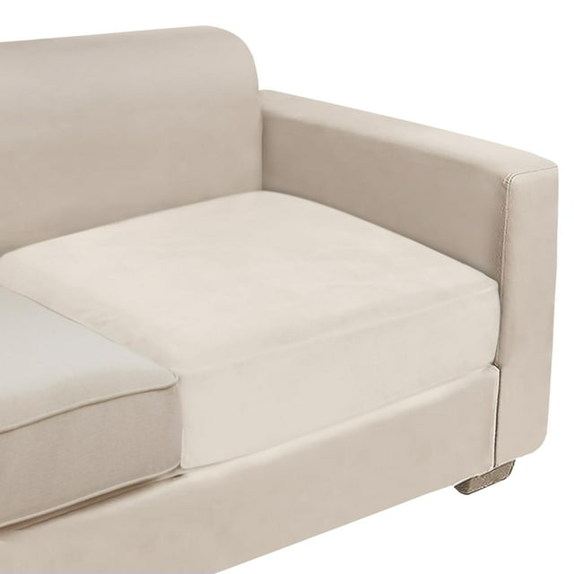 Funda de cojín de sofá NAISI Velvet Stretch Beige, 1 pieza