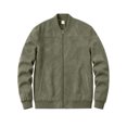 thumbnail image 4 of Rvwovn Men's Faux Suede Bomber Jacket Full Zip Stand Collar Casual Fall Winter Outerwear with Pockets, 4 of 7